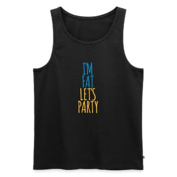 im fat lets party - Männer Premium Bio Tank Top - Schwarz - Vorne - AI Model Male 178 light (178cm)