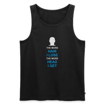 J’ai plus de tête - Débardeur bio Premium Homme - noir - Devant - Michal (187cm)