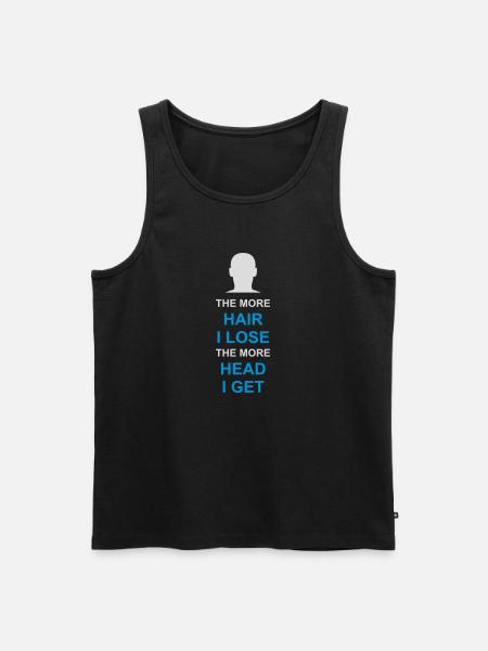 I get more head - Men's Premium Organic Tank Top - black