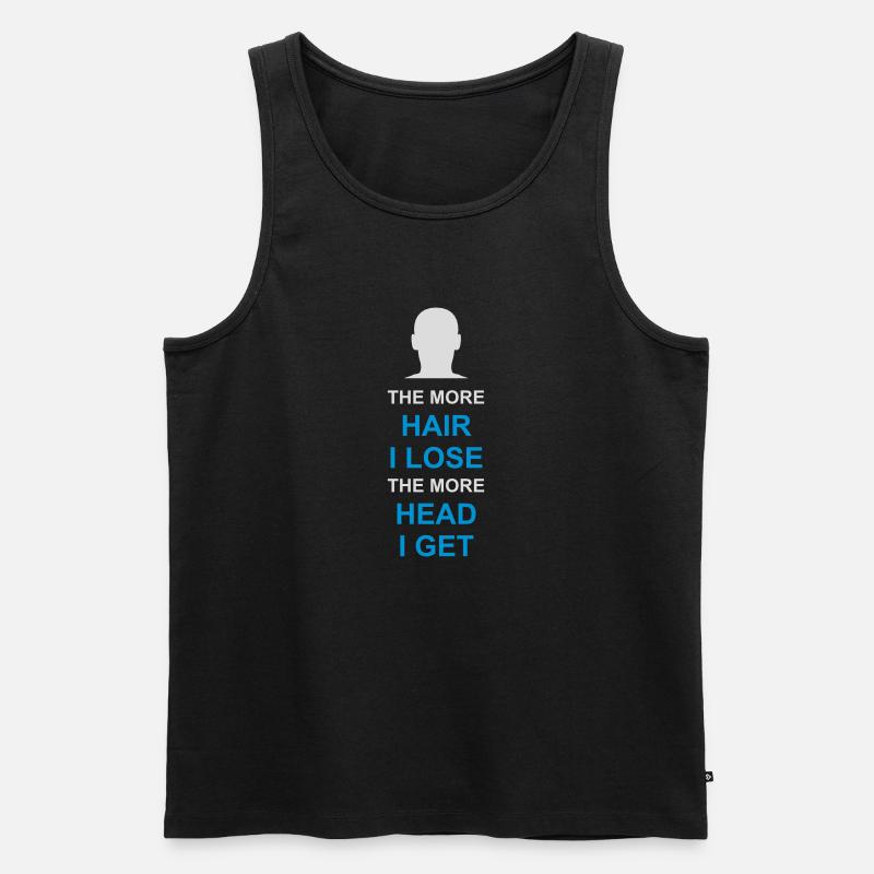 I get more head - Männer Premium Bio Tank Top - Schwarz