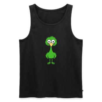Strauß - Männer Premium Bio Tank Top - Schwarz - Vorne - AI Model Male 178 light (178cm)