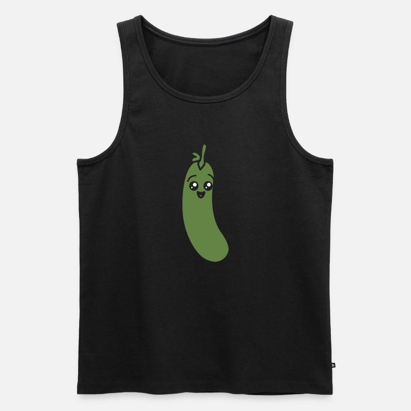 Zucchini - Männer Premium Bio Tank Top - Schwarz