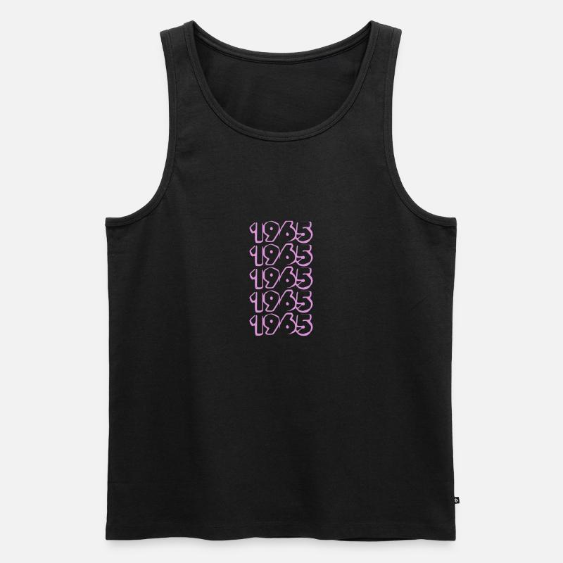 Lila 1965 - Männer Premium Bio Tank Top - Schwarz