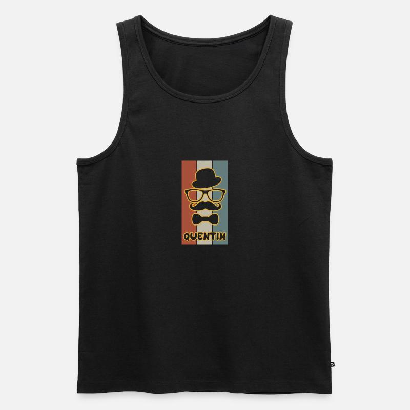 Name Quentin - Männer Premium Bio Tank Top - Schwarz