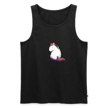 Confetti unicorn comic - Men's Premium Organic Tank Top - black - Front - Michal (187cm)