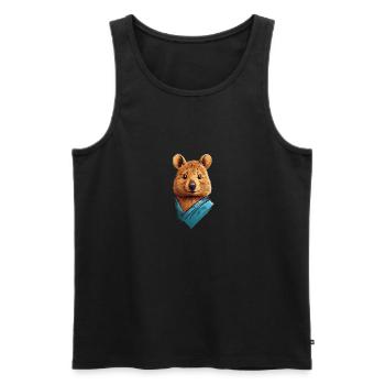 Quokka Karaté Australie Sport Cool - Débardeur bio Premium Homme - noir - Devant - Michal (187cm)
