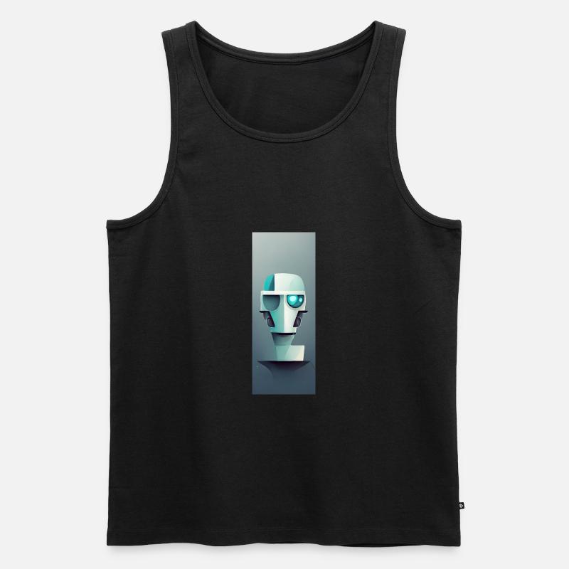 Roboter Abstrakt - Männer Premium Bio Tank Top - Schwarz