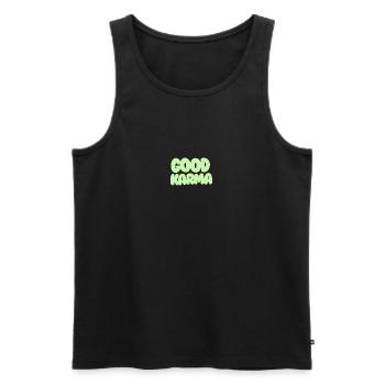 Good Karma light green - Männer Premium Bio Tank Top - Schwarz - Vorne - AI Model Male 178 light (178cm)