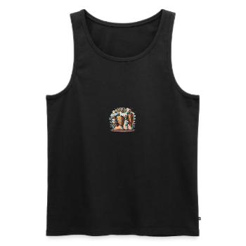 Ritterritter Mittelalterliche Renaissance-rüstung - Männer Premium Bio Tank Top - Schwarz - Vorne - AI Model Male 178 light (178cm)