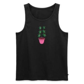 hanf - Männer Premium Bio Tank Top - Schwarz - Vorne - AI Model Male 178 light (178cm)