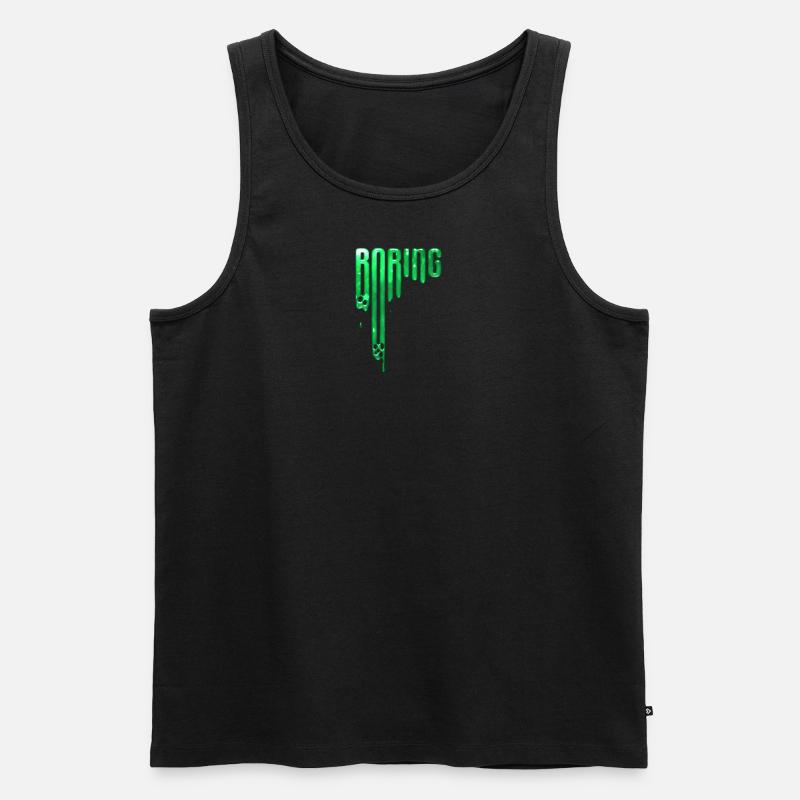 LANGWEILIG - Männer Premium Bio Tank Top - Schwarz