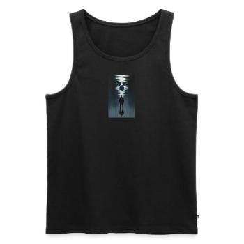Futuristisches Sci-Fi Design mit Hologramm - Männer Premium Bio Tank Top - Schwarz - Vorne - AI Model Male 178 light (178cm)