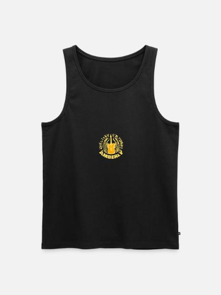 Amberly as a guitar - Men's Premium Organic Tank Top - black