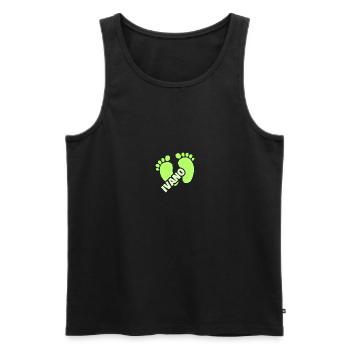 Ivano als Geburt - Männer Premium Bio Tank Top - Schwarz - Vorne - Michal (187cm)