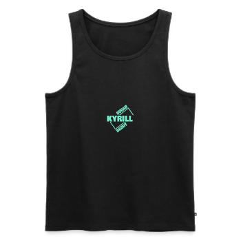 Kyrill als Sugardaddy - Männer Premium Bio Tank Top - Schwarz - Vorne - AI Model Male 178 light (178cm)