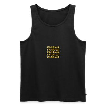 First name Faramir - Men's Premium Organic Tank Top - black - Front - Michal (187cm)