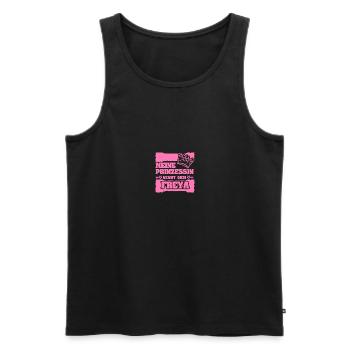 Freya als Mädchenname - Männer Premium Bio Tank Top - Schwarz - Vorne - AI Model Male 178 light (178cm)