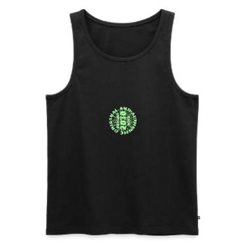 2030 - Men's Premium Organic Tank Top - black - Front - AI Model Male 178 light (178cm)