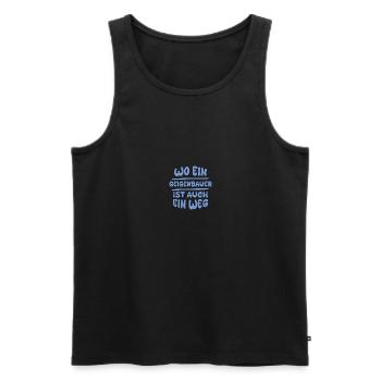 Geschenk für Geigenbauer - Männer Premium Bio Tank Top - Schwarz - Vorne - AI Model Male 178 light (178cm)