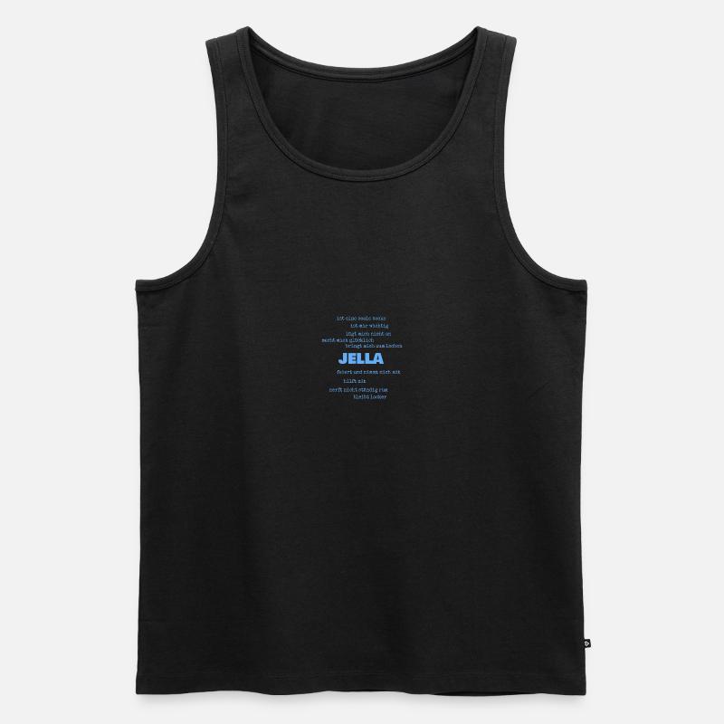 Sprueche Jella - Männer Premium Bio Tank Top - Schwarz