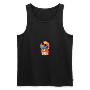 Bali 2025 Palmen - Männer Premium Bio Tank Top - Schwarz - Vorne - Michal (187cm)