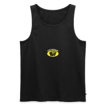 Quetschman, Steirische Harmonika Quetschn - Männer Premium Bio Tank Top - Schwarz - Vorne - AI Model Male 178 light (178cm)