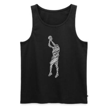 Basketball Basketballer - Männer Premium Bio Tank Top - Schwarz - Vorne - Michal (187cm)