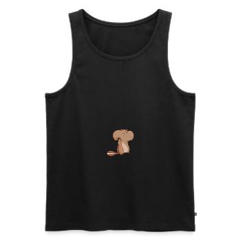 Chipmunks with full cheeks - Men's Premium Organic Tank Top - black - Front - AI Model Male 178 light (178cm)