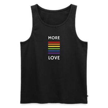 More love pride rainbow - Men's Premium Organic Tank Top - black - Front - AI Model Male 178 light (178cm)