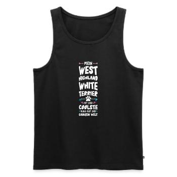 West Highland,White Terrier Dog Saying - Men's Premium Organic Tank Top - black - Front - Michal (187cm)
