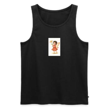 Daisy Fee mit Blume - Männer Premium Bio Tank Top - Schwarz - Vorne - Michal (187cm)