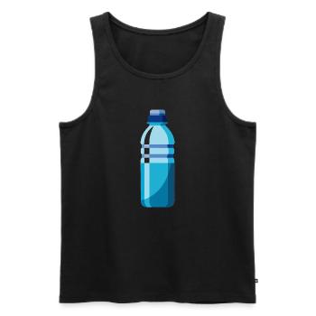 water bottle - Men's Premium Organic Tank Top - black - Front - Michal (187cm)