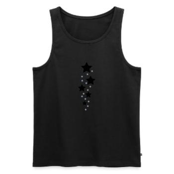 stars - Men's Premium Organic Tank Top - black - Front - AI Model Male 178 light (178cm)