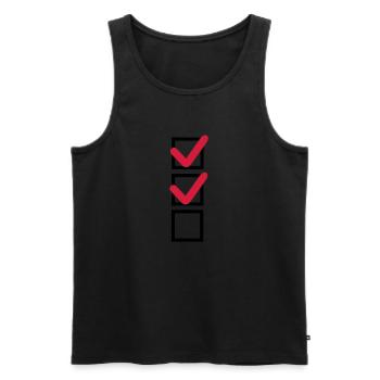 Haken - Männer Premium Bio Tank Top - Schwarz - Vorne - AI Model Male 178 light (178cm)
