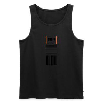 Flughafen Bern BRN - Männer Premium Bio Tank Top - Schwarz - Vorne - Michal (187cm)
