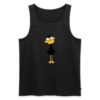 Funny Duck - Débardeur bio Premium Homme - noir - Devant - Michal (187cm)
