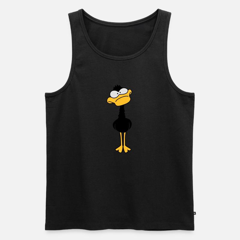 Funny Duck - Männer Premium Bio Tank Top - Schwarz