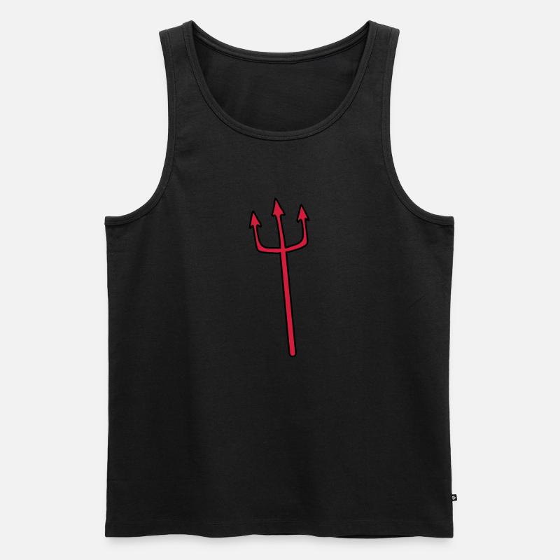 Diable Trident arme autopiqueur - Débardeur bio Premium Homme - noir