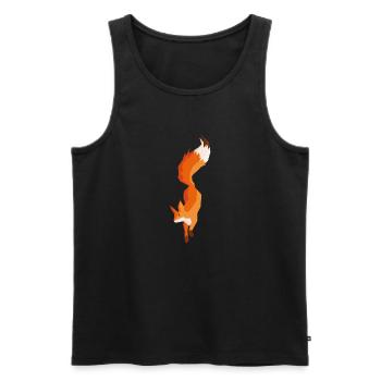 Fuchs Polygon - Männer Premium Bio Tank Top - Schwarz - Vorne - AI Model Male 178 light (178cm)