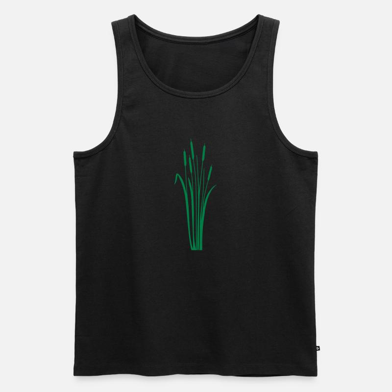 Schilf Schilfrohr Ried - Männer Premium Bio Tank Top - Schwarz