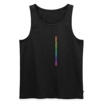 Festbrennweiten von 1 bis 100 für dunklen Hintergrund - Männer Premium Bio Tank Top - Schwarz - Vorne - AI Model Male 178 light (178cm)
