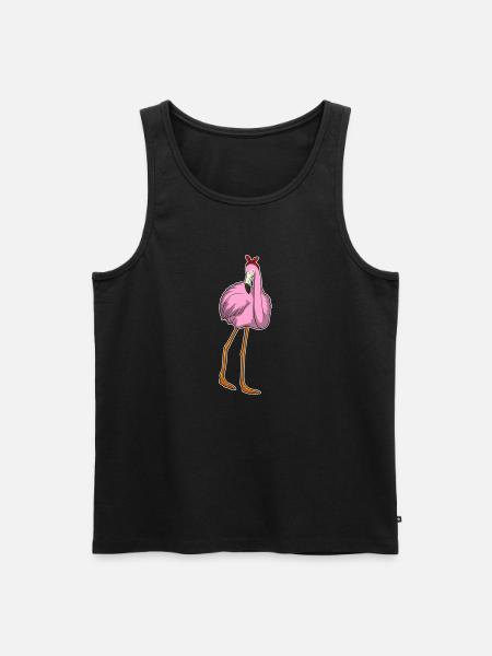 Flamingo-Halstuch - Männer Premium Bio Tank Top - Schwarz