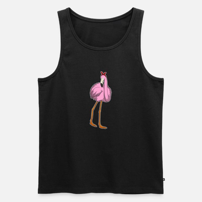 Flamingo-Halstuch - Männer Premium Bio Tank Top - Schwarz