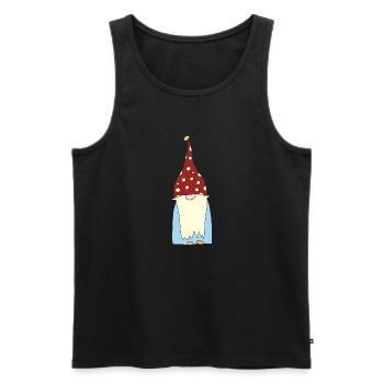 Gnome Dwarf - Men's Premium Organic Tank Top - black - Front - AI Model Male 178 light (178cm)