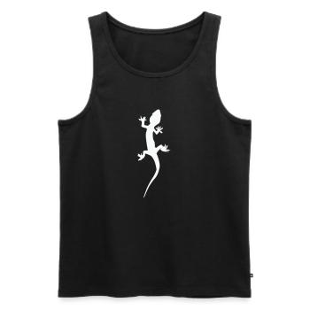 Gecko Echse - Männer Premium Bio Tank Top - Schwarz - Vorne - AI Model Male 178 light (178cm)