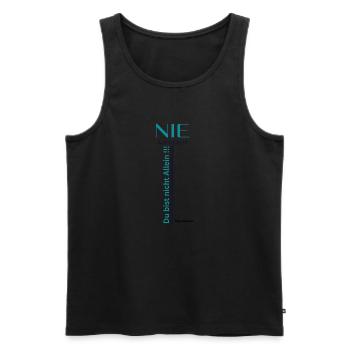 T-shirt Designe - Männer Premium Bio Tank Top - Schwarz - Vorne - AI Model Male 178 light (178cm)