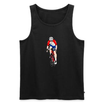 Radsport - Rennradfahrer - Radrennen - Männer Premium Bio Tank Top - Schwarz - Vorne - Michal (187cm)