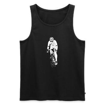 Radsport - Rennradfahrer - Radrennen - Männer Premium Bio Tank Top - Schwarz - Vorne - Michal (187cm)