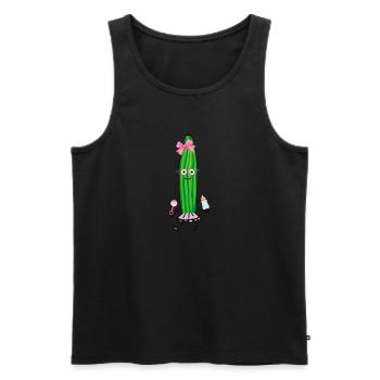Bébé Concombre, Bébé, Concombre, Fille - Débardeur bio Premium Homme - noir - Devant - Michal (187cm)
