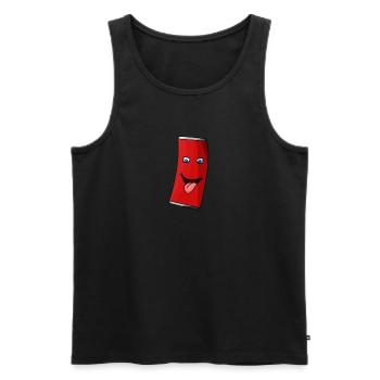 Cola Dose Zunge raus! Cola can toungue out! - Männer Premium Bio Tank Top - Schwarz - Vorne - Michal (187cm)